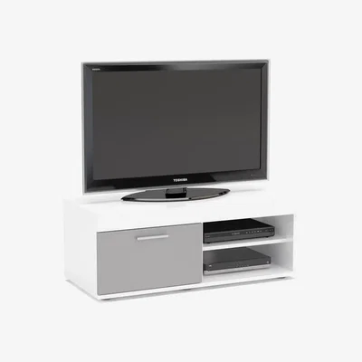 Teddy Beau Birlea Edgeware Small Tv Unit White & Grey