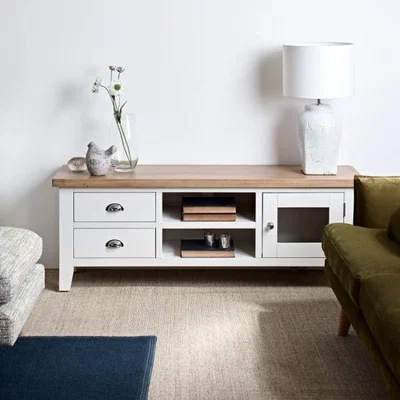 Woods Furniture Tetbury Painted Oak Large TV Unit