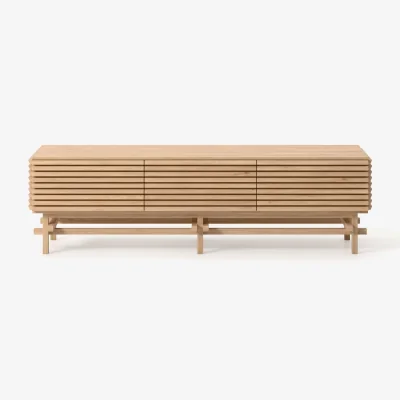 Westwing Small Oak Wood Lowboard Pierce
