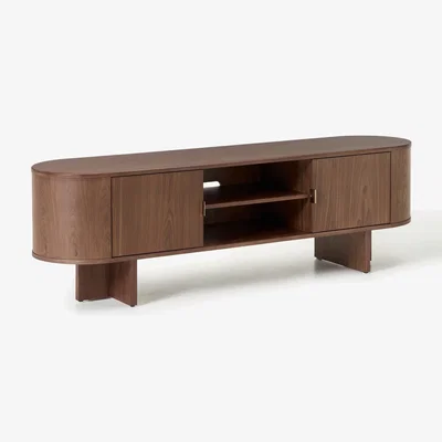 Westwing Wooden TV Stand Zumi with Rounded Corners