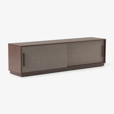 Westwing Wooden TV Stand Wisp with Upholstered Front
