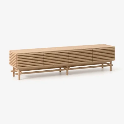 Westwing Large Oak Wood Lowboard Pierce