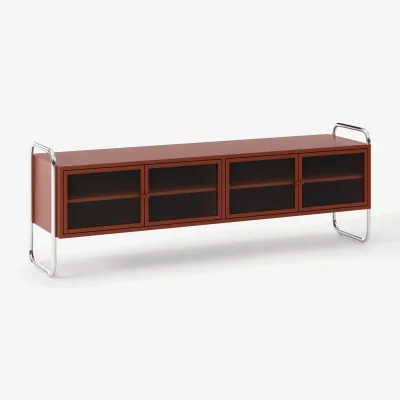 Westwing Metal Lowboard Robyn with Glass Front