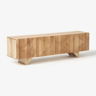Westwing Ash Wood Lowboard Louis