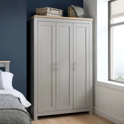 Arighi Bianchi Burwick 3DR Wardrobe, Light Grey