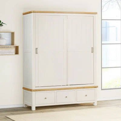 Arighi Bianchi Rutland Painted 3 Drawer Wardrobe