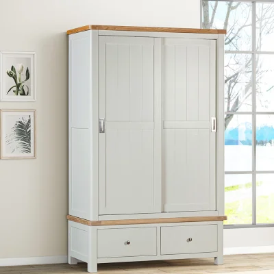 Arighi Bianchi Rutland Painted 2 Drawer Wardrobe