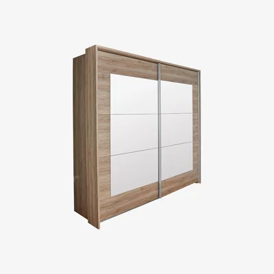 Barker and Stonehouse Conrad Sliding Door Wardrobe, Neutral Wood | W271cm | Barker & Stonehouse