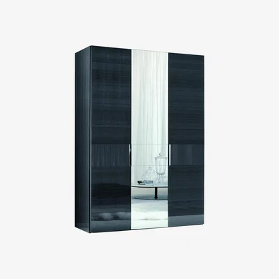 Barker and Stonehouse Borgia 3 Door Swinging Wardrobe, Grey | Barker & Stonehouse