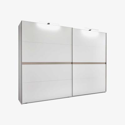 Barker and Stonehouse Modello Sliding Wardrobe, White Wood | Barker & Stonehouse