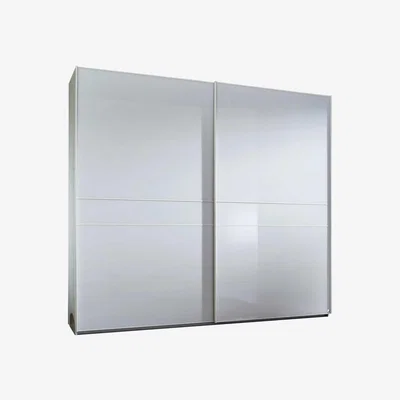 Barker and Stonehouse Tyrol 2 Door Sliding Wardrobe, Matt White and Crystal White