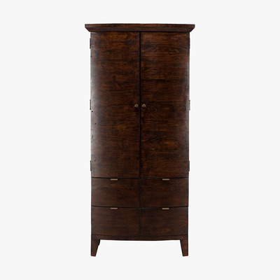 Barker and Stonehouse Navajos Reclaimed Wood Small Wardrobe, Chestnut