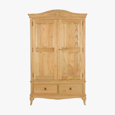 Barker and Stonehouse Lille Wooden Double Wardrobe, Natural Mindi