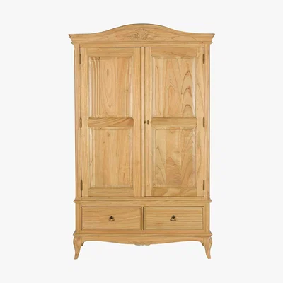 Barker and Stonehouse Lille Wooden Double Wardrobe, Natural Mindi