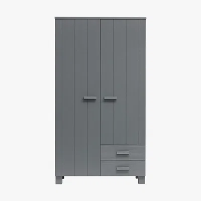 Barker and Stonehouse Herriot Wardrobe, Steel Grey