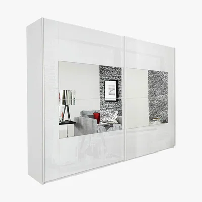 Barker and Stonehouse Atlanta 2 Door Gliding Wardrobe With Central Mirror