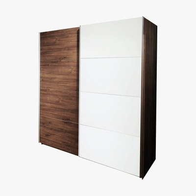 Barker and Stonehouse Kloss Sliding Wardrobe Sterling Oak  White