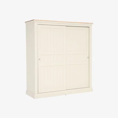 Barker and Stonehouse Staithes Sliding Wardrobe, Oak and Ecru