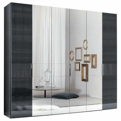 Barker and Stonehouse Borgia 6 Door Wardrobe, Grey High Gloss