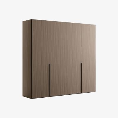 Barker and Stonehouse Sipario Plana 4 Door Hinged Wardrobe, Brown | Barker & Stonehouse