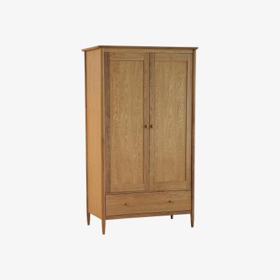 Barker and Stonehouse Ercol 2 Door Solid Oak Wardrobe With Drawer - Light Brown - W113 x D61 x H195cm - Barker &amp; Stonehouse