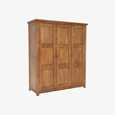Barker and Stonehouse New Frontier Mango Wood 3 Door Wardrobe, Brown | Barker & Stonehouse