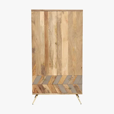 Barker and Stonehouse Leif Wardrobe, Natural Mango Wood