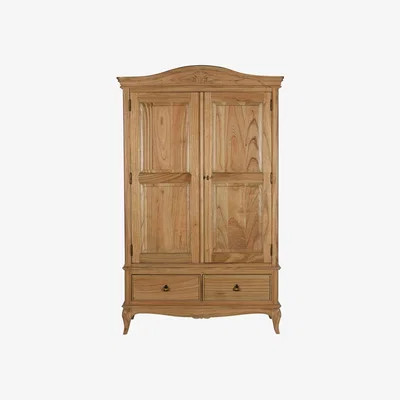 Barker and Stonehouse Lille Wooden Double Wardrobe, Brown | Barker & Stonehouse