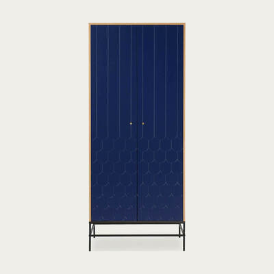 Bombinate.com Dark Blue Lia Wardrobe Two Doors