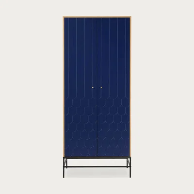 Bombinate.com Dark Blue Lia Wardrobe Two Doors