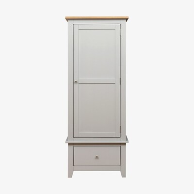 The Cotswold Company Chester Dove Grey Single Wardrobe