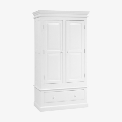 The Cotswold Company Burford Warm White Double Wardrobe with Drawer
