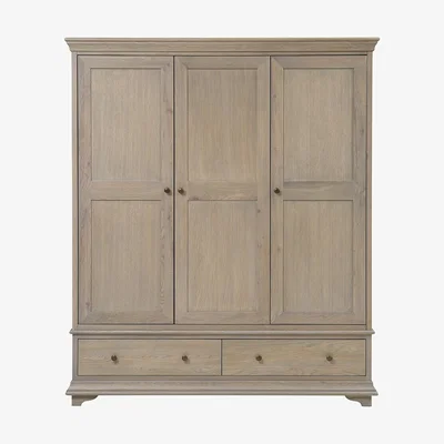 The Cotswold Company Winchcombe Smoked Oak NEW Triple Wardrobe