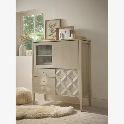 Cox and Cox Oak Diamond Storage Wardrobe