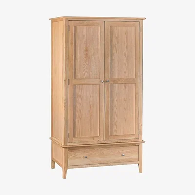 Chiltern Oak Furniture Bergen Oak Large 2 Door Wardrobe