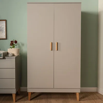 Cuckooland Vox Lounge Double Wardrobe in Light Grey & Oak
