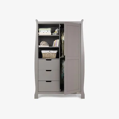 Cuckooland Obaby Stamford Double Wardrobe in Taupe Grey