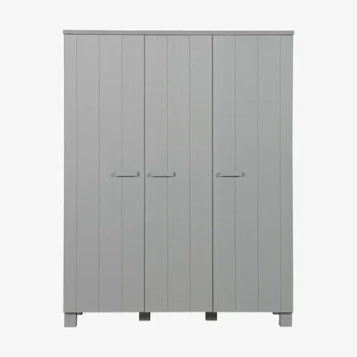 Cuckooland Dennis Triple Wardrobe in Concrete Grey by Woood
