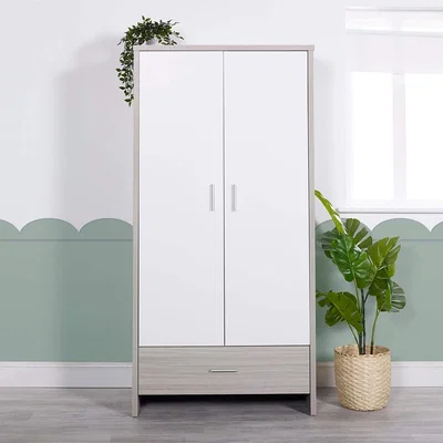 Cuckooland Ickle Bubba Pembrey Wardrobe  - Ash Grey & White Trend