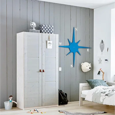 Cuckooland Lifetime Children's Modern Double Wardrobe in White