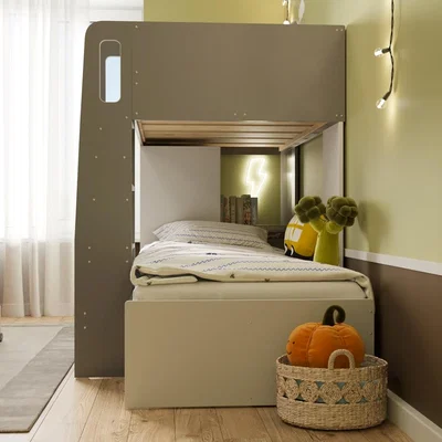 Cuckooland Flair Benito Bunk Bed With Wardrobe White and Grey