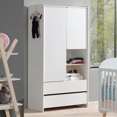 Cuckooland Kiddy 2 Door Wardrobe in White