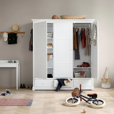 Cuckooland Oliver Furniture Seaside Children's Luxury 3 Door Wardrobe in White