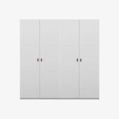 Cuckooland Lifetime Customisable 4 Door Wardrobe - Lifetime Whitewash