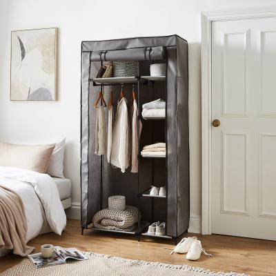 Dunelm Single Fabric Wardrobe Grey