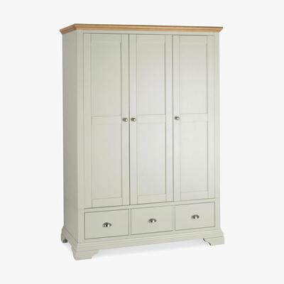 Dunelm Eaton Soft Grey Triple Wardrobe Grey
