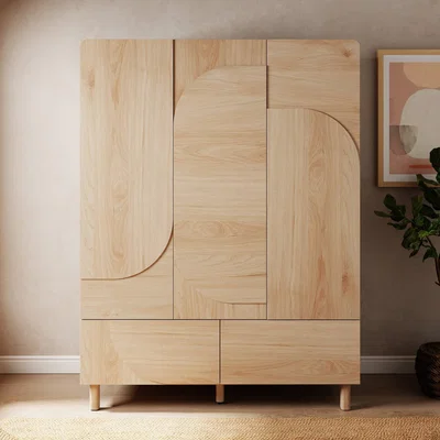 Dunelm Aldo Triple Wardrobe, Light Oak Light Oak