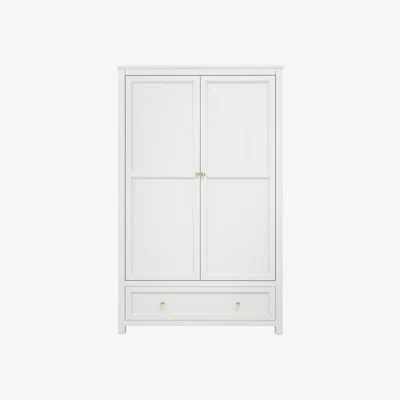 Dunelm Ives 2 Door Wardrobe, White