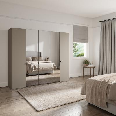 Dunelm Kahla 2.5m 5 Door Wardrobe Pebble