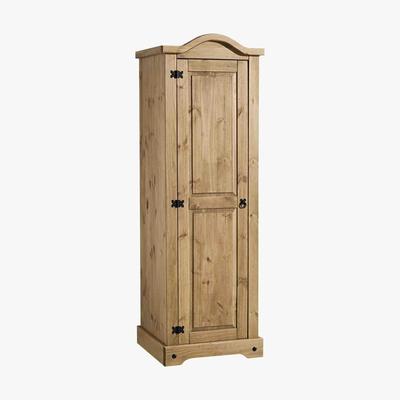 Dunelm Corona 1 Door Wardrobe Brown